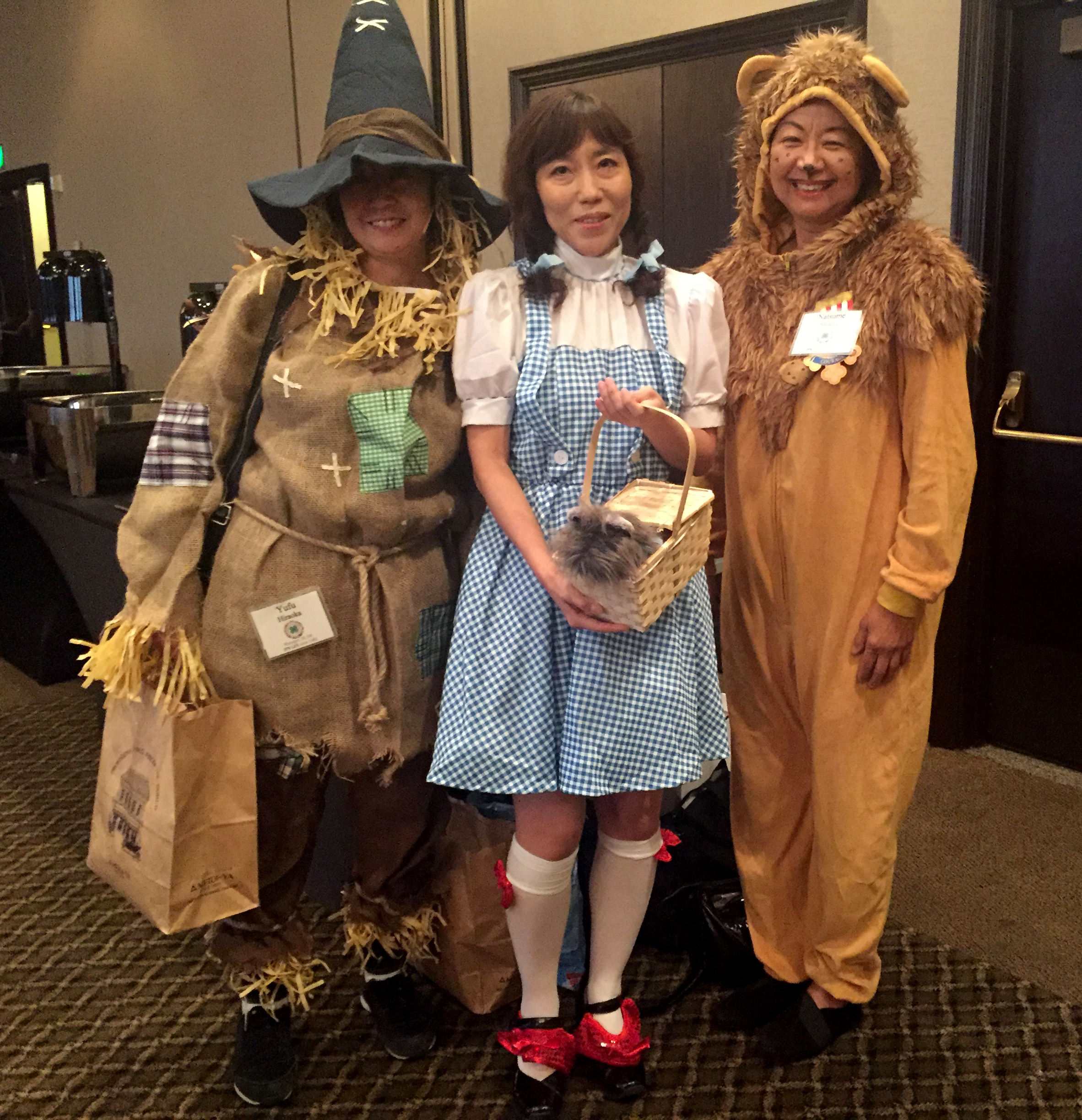 Japanese partners dressed in costumes